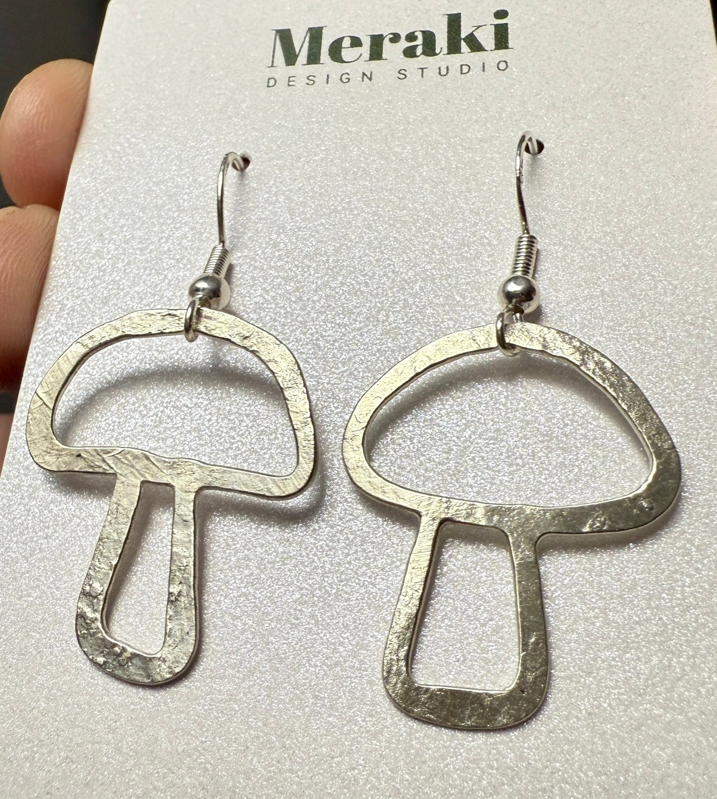 Mushroom Earrings - Sterling Silver