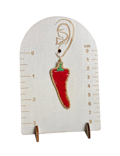 Beaded Smut Pepper Earrings