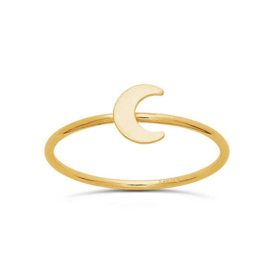 Moon Stackable Ring - Gold Filled