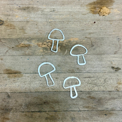 Mushroom Earrings - Sterling Silver