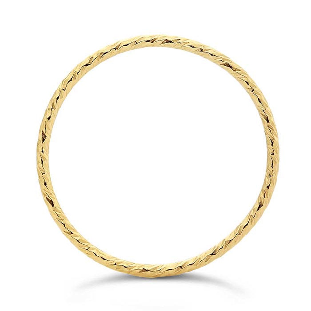 Sparkle Wire Stackable Ring - Gold Filled