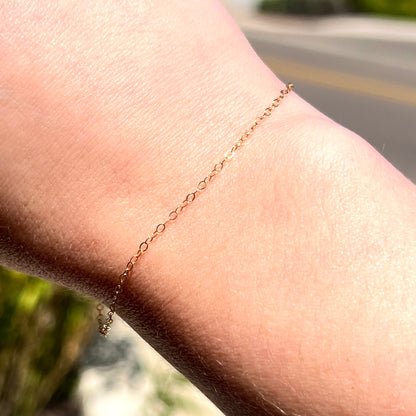 Oval Curb Chain Bracelet - Gold Filled