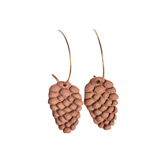 Pinecone Earrings - Meraki Design Studio