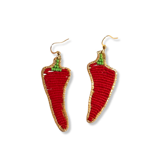 Beaded Smut Pepper Earrings