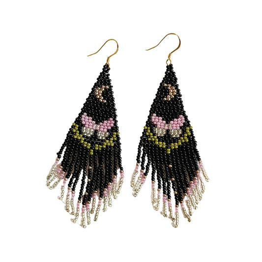 Moth Beaded Earrings