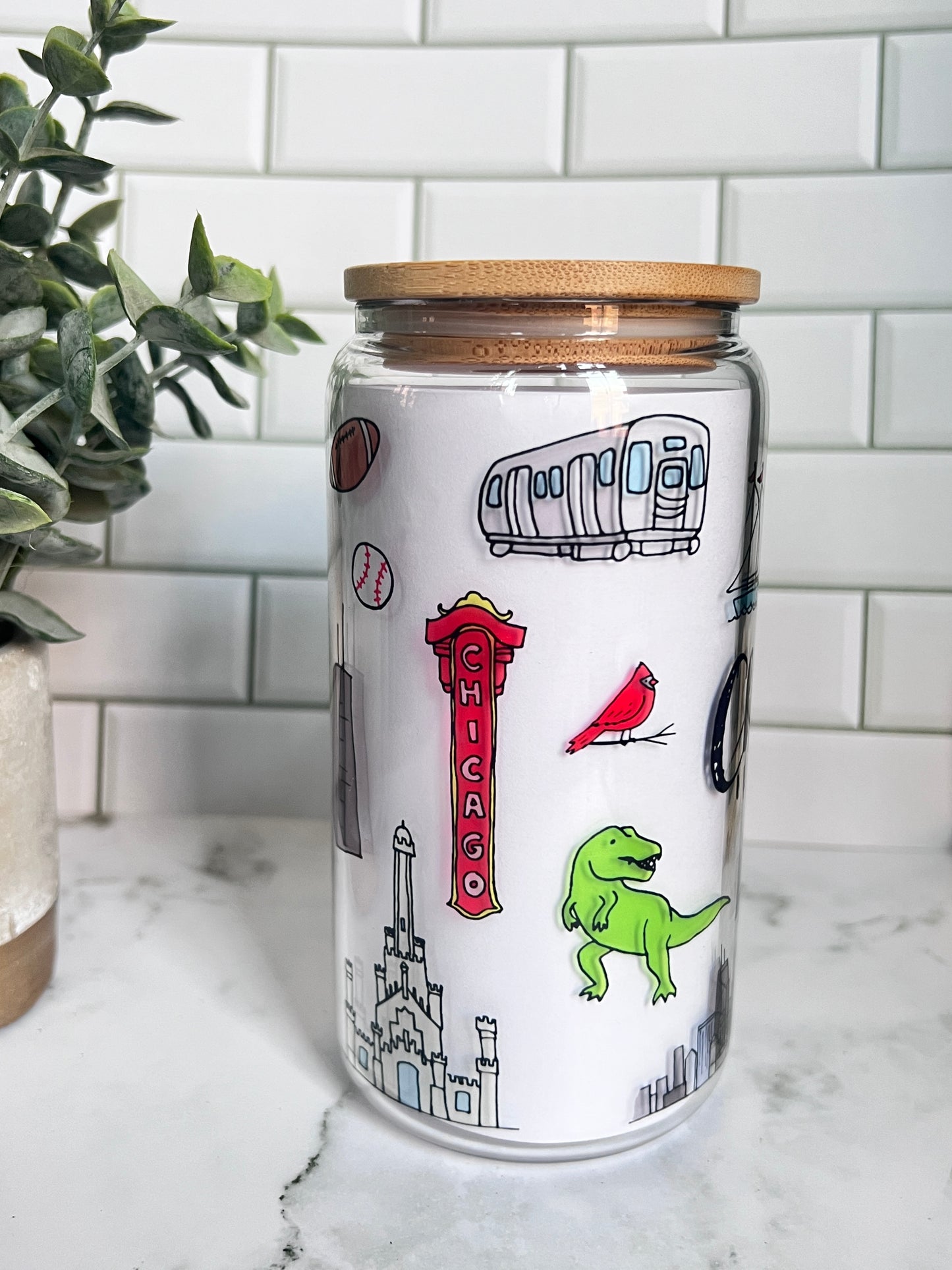 Chicago Clipart Glass Can - Meraki Design Studio