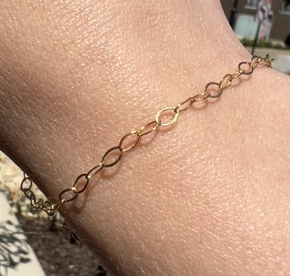 Oval Link Cable Chain Bracelet - Gold Filled